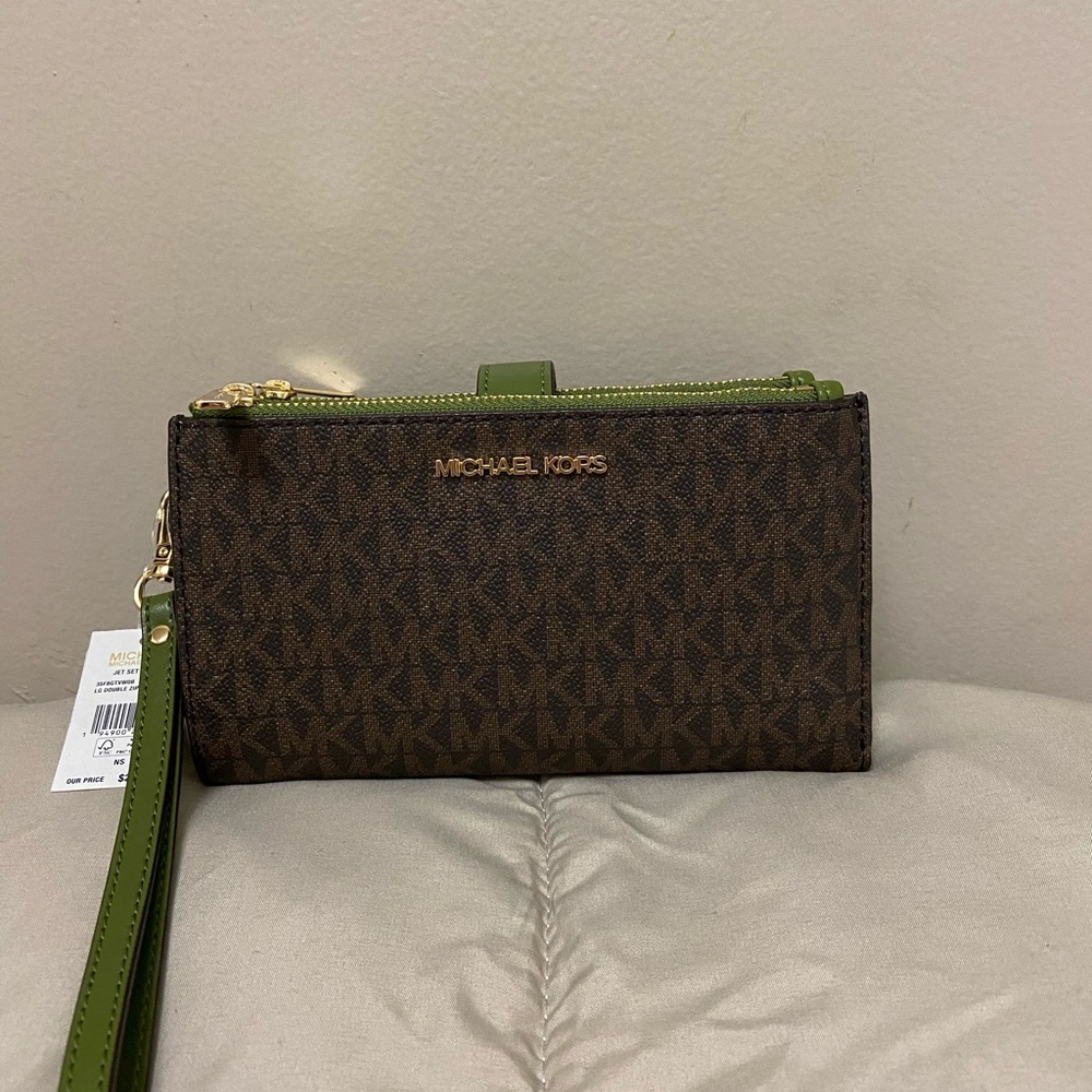 MK Double-zip wristlet